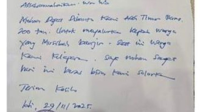 Beredar Surat Bupati Aceh Timur Minta Beras ke Bulog Kerena Rakyatnya Mulai Lapar