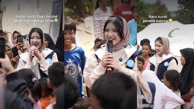 Tiara Andini Salurkan Bantuan untuk Korban Banjir Bandang di Aceh