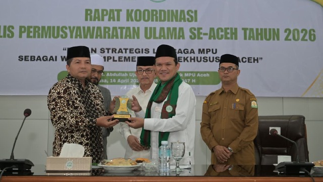 Wagub Aceh Buka Rakor MPU se-Aceh 2026, Tekankan Peran Strategis Ulama dalam Menjaga Syariat dan Stabilitas Sosial
