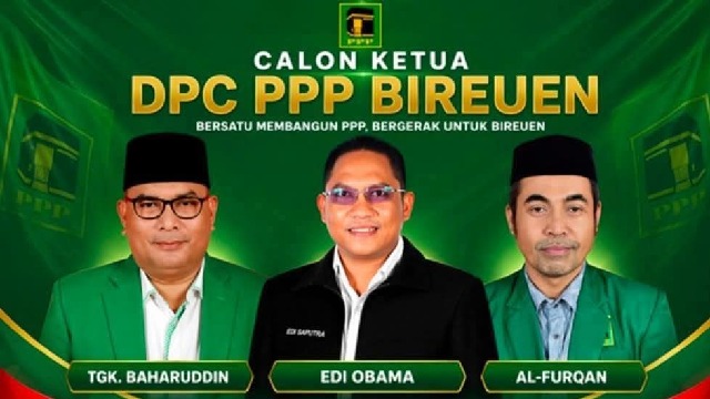 Tiga Kandidat Berebut Kursi Ketua PPP pada Muscab di Bireuen